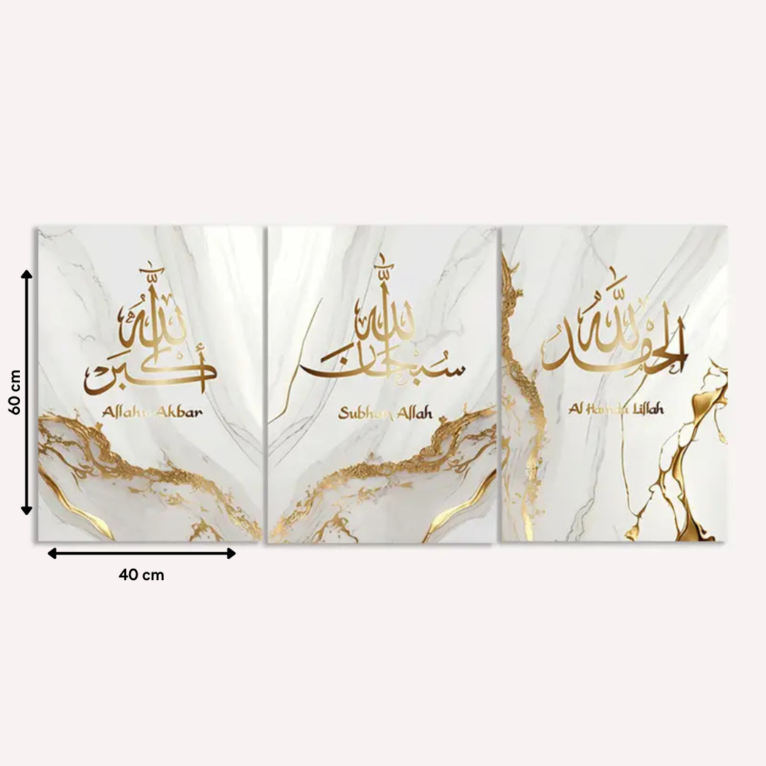 Lot de 3 tableaux Religieux doré